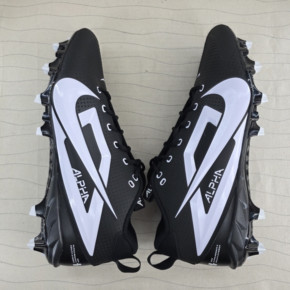 Nike Mens Alpha Menace 4 Black White Football Cleats Shoes FZ7703-005 Sz 15 NEW - Picture 8 of 10